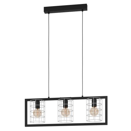 Eglo - Lampadario su corda 3xE27/40W/230V