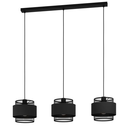 Eglo - Lampadario su corda 3xE27/40W/230V