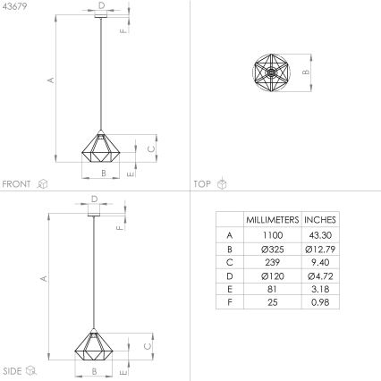 Eglo - Lampadario su corda  1xE27/60W/230V d. 32,5 cm