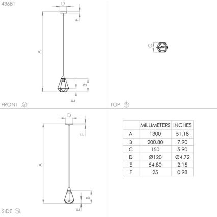 Eglo  - Lampadario su corda 1xE27/60W/230V d. 17,5 cm