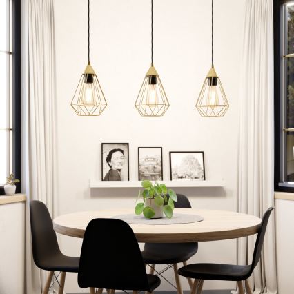 Eglo - Lampadario su corda 3xE27/60W/230V