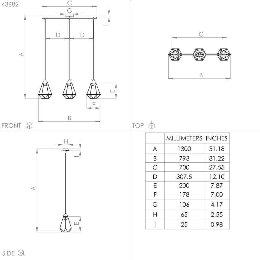 Eglo - Lampadario su corda 3xE27/60W/230V
