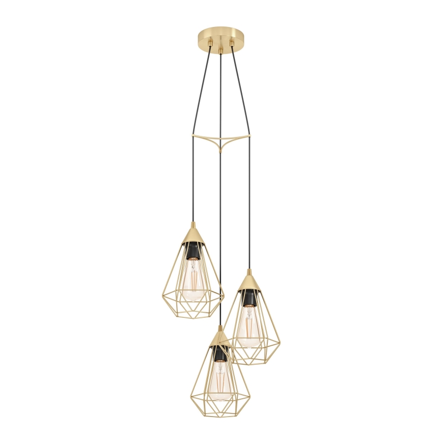 Eglo - Lampadario su corda 3xE27/60W/230V