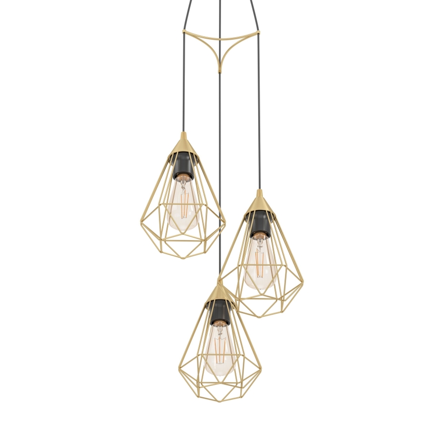 Eglo - Lampadario su corda 3xE27/60W/230V