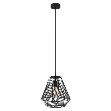 Eglo - Lampadario su corda 1xE27/40W/230V nero