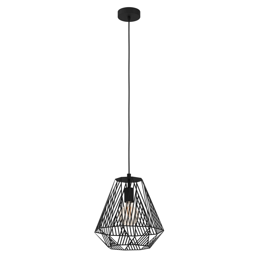 Eglo - Lampadario su corda 1xE27/40W/230V nero