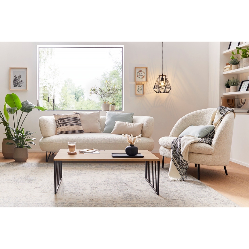 Eglo - Lampadario su corda 1xE27/40W/230V nero