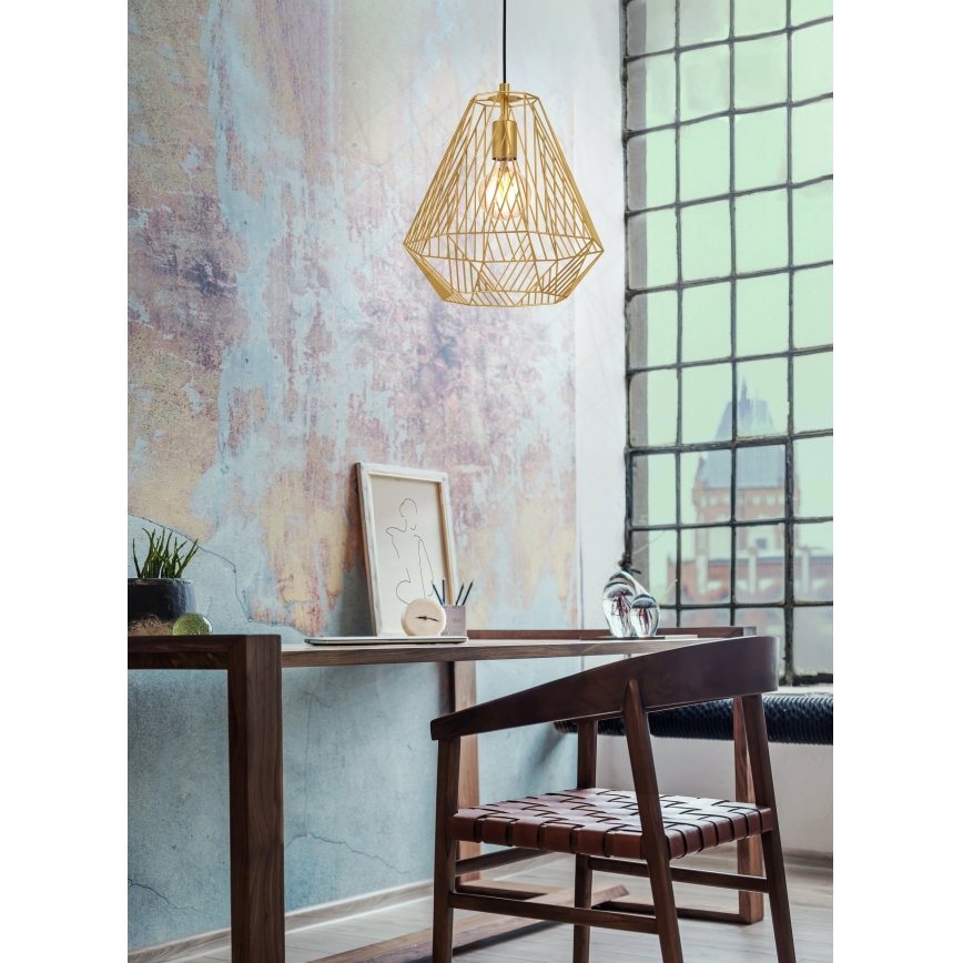 Eglo - Lampadario su corda 1xE27/40W/230V oro