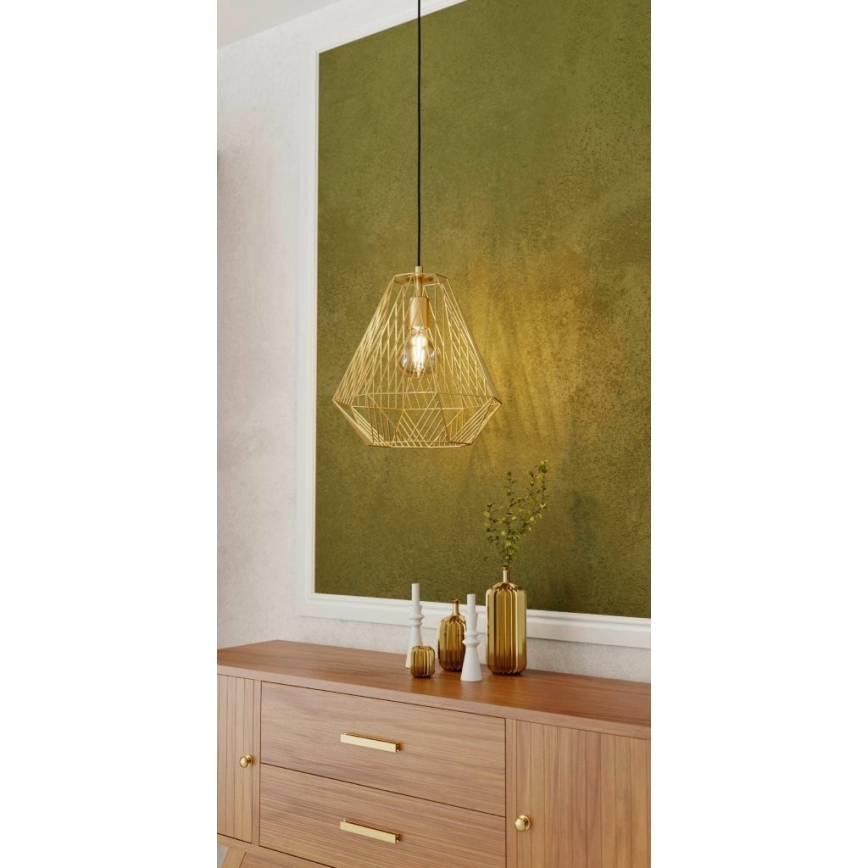 Eglo - Lampadario su corda 1xE27/40W/230V oro