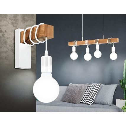 Eglo - Lampadario a sospensione con filo TOWNSHEND 4xE27/60W/230V