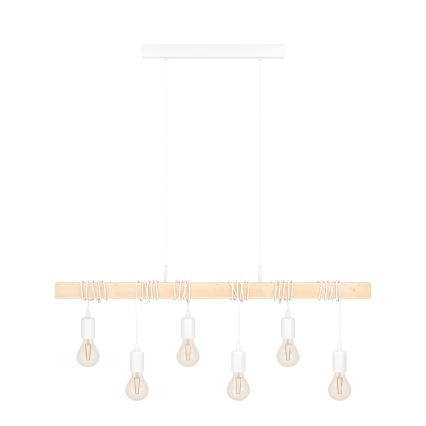 Eglo - Lampadario sospeso TOWNSHEND 6xE27/60W/230V