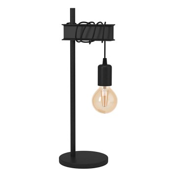 Eglo 43714 - Lampada da tavolo TOWNSHEND 1xE27/10W/230V nera