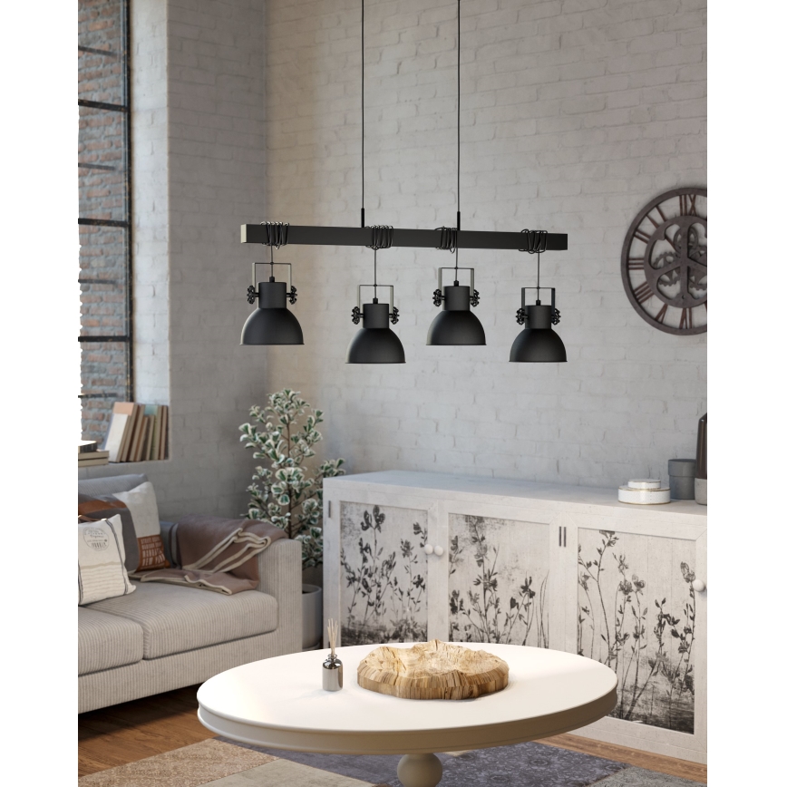 Eglo - Lampadario a sospensione con filo 4xE27/40W/230V