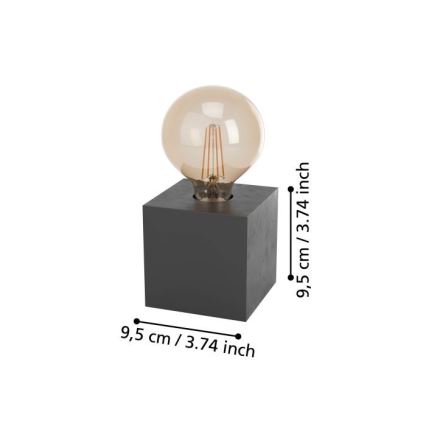 Eglo - Lampada da tavolo 1xE27/40W/230V antracite