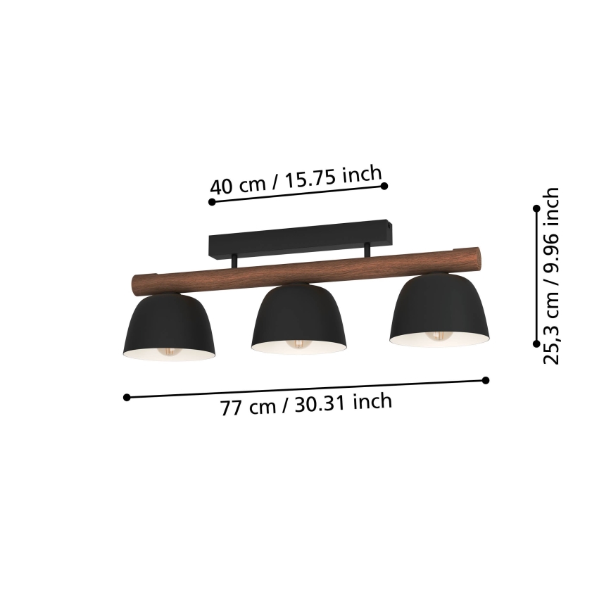 Eglo - Lampadario a plafone 3xE27/40W/230V