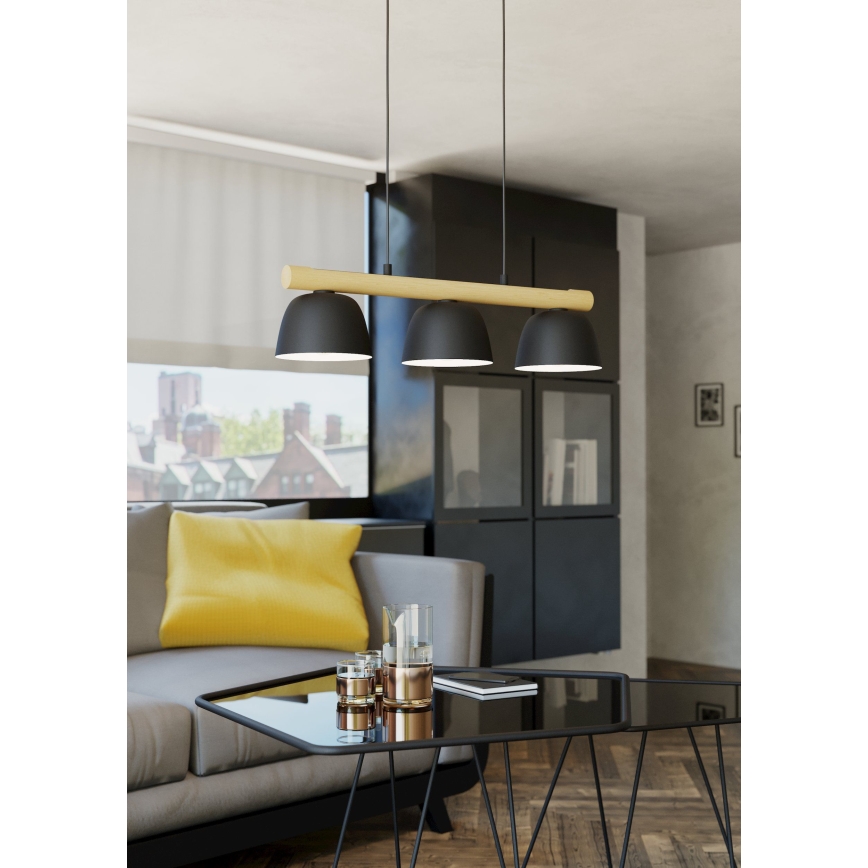 Eglo - Lampadario a sospensione con filo 3xE27/40W/230V