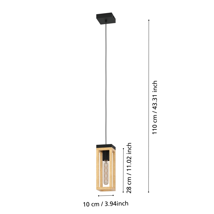 Eglo - Lampadario a sospensione con filo 1xE27/40W/230V