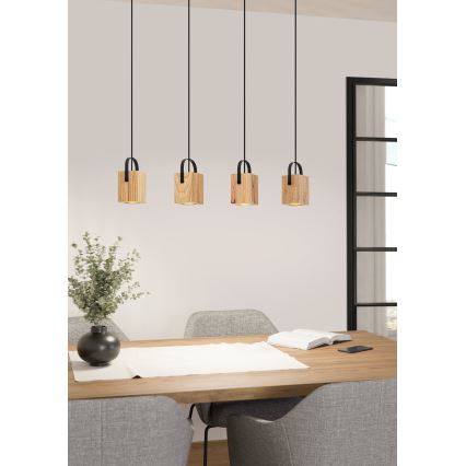 Eglo - Lampadario LED a sospensione con filo 4xGU10/3W/230V