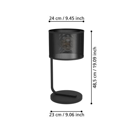 Eglo 43797 - Lampada da tavolo MANBY 1xE27/40W/230V