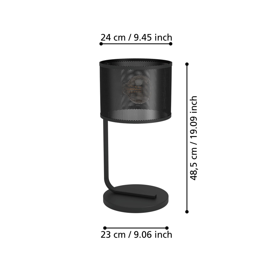 Eglo 43797 - Lampada da tavolo MANBY 1xE27/40W/230V