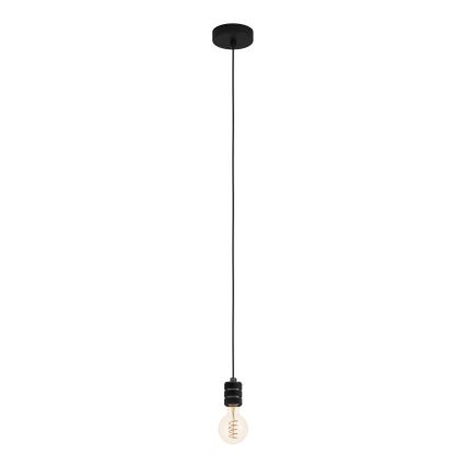 Eglo - Lampadario a sospensione con filo 1xE27/40W/230V nero