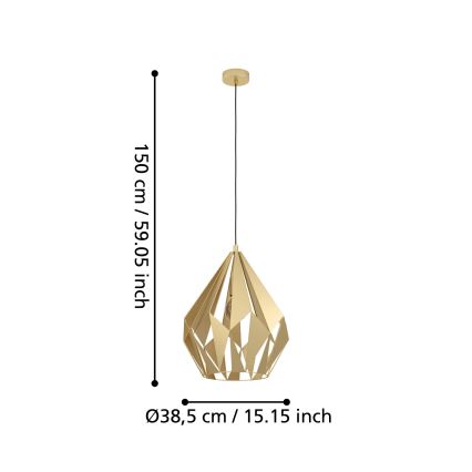 Eglo - Lampadario a sospensione con filo 1xE27/60W/230V diametro 38,5 cm