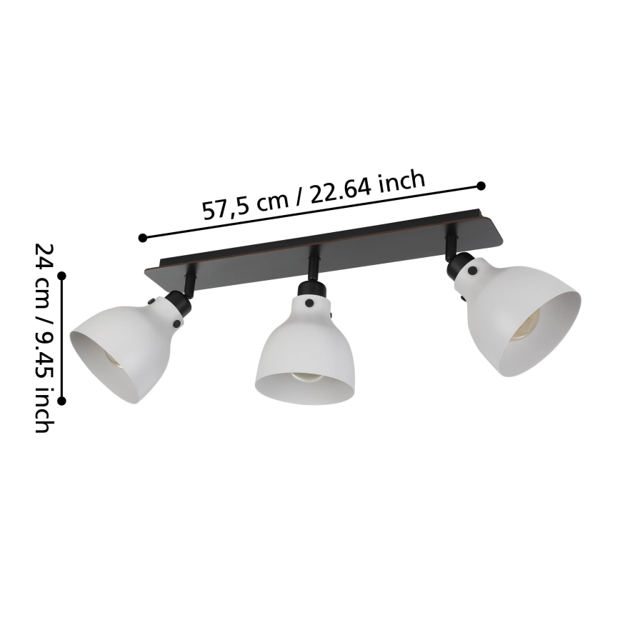 Eglo 43829 - Faretto MATLOCK 3xE27/40W/230V
