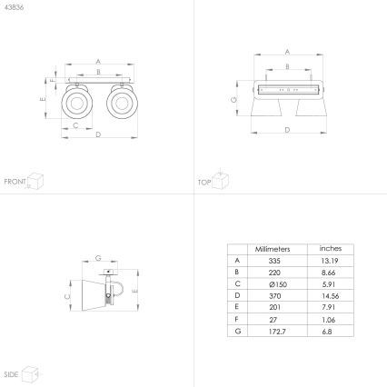 Eglo - Luce Spot 2xE27/40W/230V