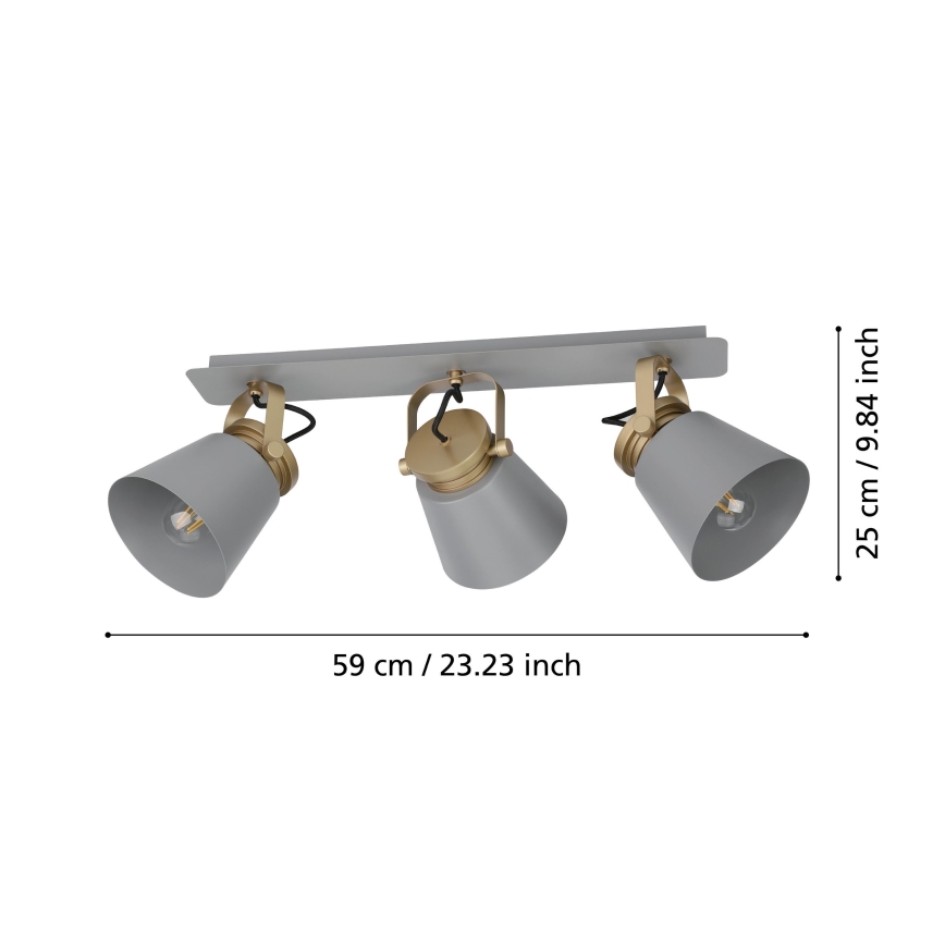 Eglo - Lampada a soffitto con 3 punti luce 3xE27/40W/230V
