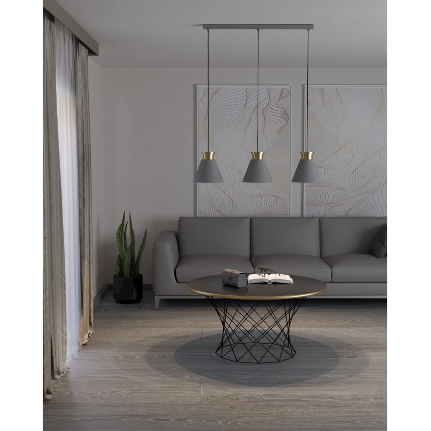 Eglo - Lampadario a sospensione con filo 3xE27/40W/230V