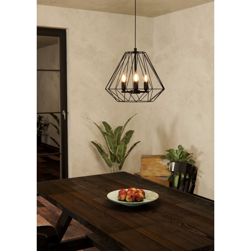 Eglo - Lampadario a sospensione con filo 3xE14/40W/230V