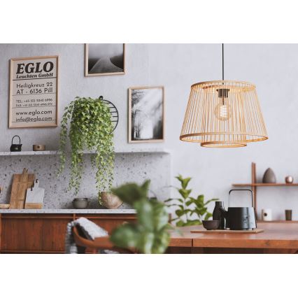 Eglo 43852 - Lampadario a sospensione con filo HYKEHAM 1xE27/40W/230V