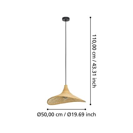 Eglo - Lampadario a sospensione con filo 1xE27/40W/230V