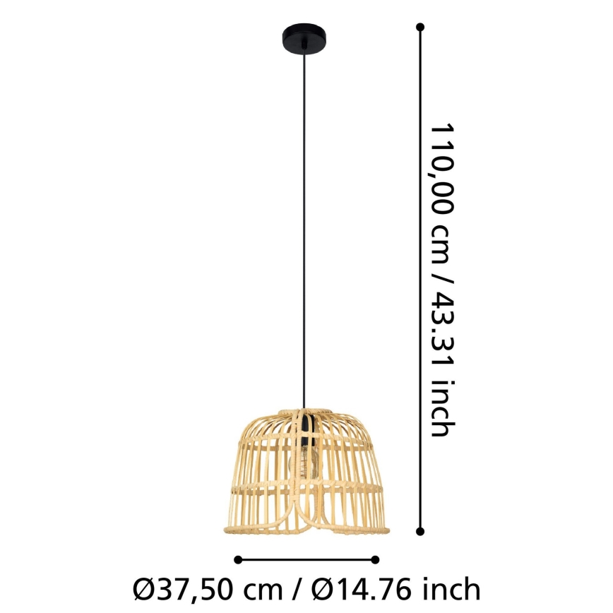 Eglo - Lampadario a sospensione con filo 1xE27/40W/230V