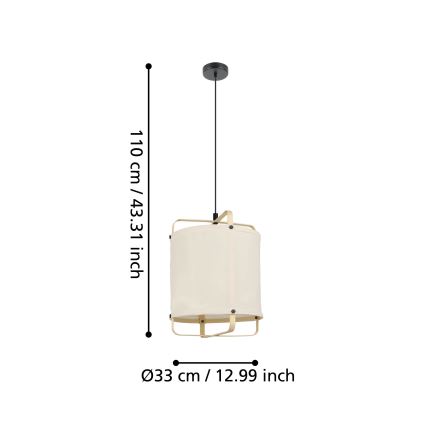 Eglo - Lampadario a sospensione con filo 1xE27/40W/230V