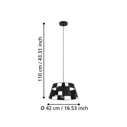 Eglo - Lampadario a sospensione con filo 1xE27/40W/230V