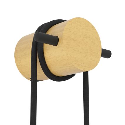 Eglo - Lampada da parete 1xE27/13W/230V nera/beige