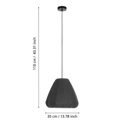 Eglo - Lampadario a sospensione con filo 1xE27/40W/230V diametro 35 cm