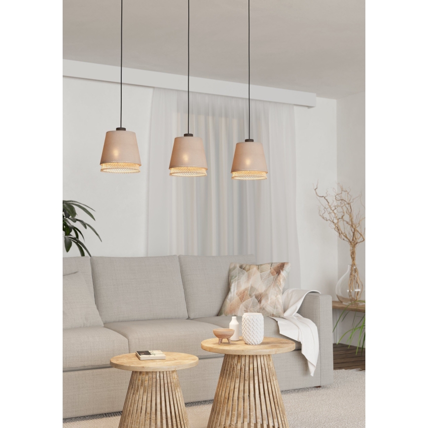 Eglo - Lampadario a sospensione con filo 3xE27/40W/230V