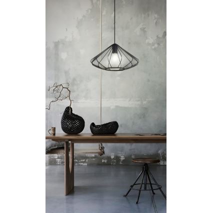 Eglo - Lampadario a sospensione con filo 1xE27/40W/230V diametro 42,5 cm nero