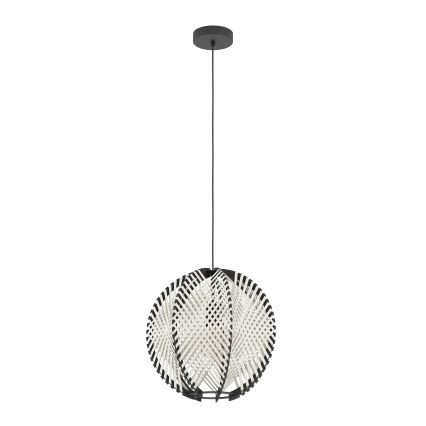 Eglo - Lampadario a sospensione con filo 1xE27/40W/230V diametro 40 cm bianco/nero