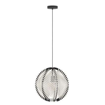 Eglo - Lampadario a sospensione con filo 1xE27/40W/230V diametro 40 cm bianco/nero