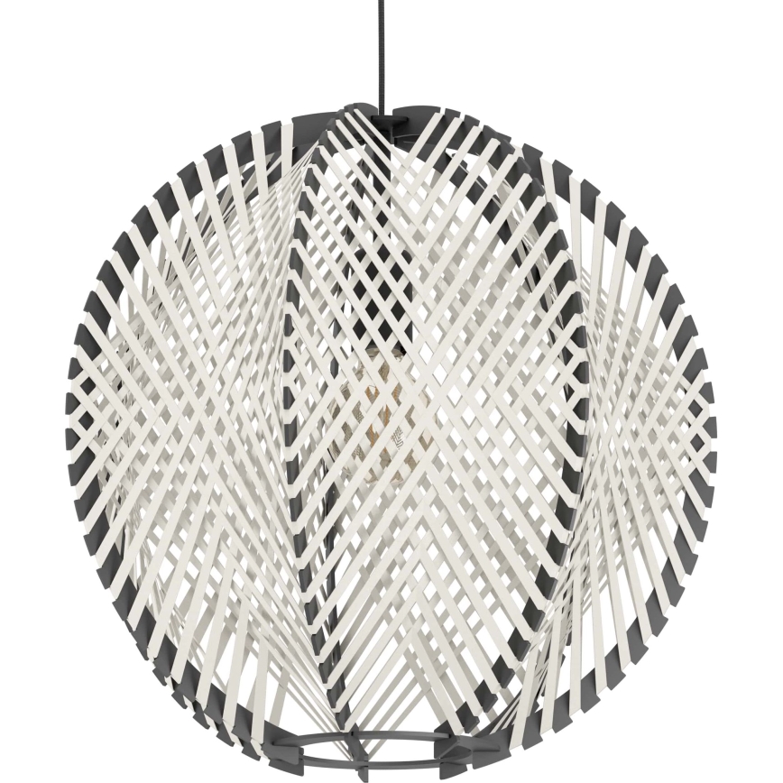 Eglo - Lampadario a sospensione con filo 1xE27/40W/230V diametro 48 cm bianco/nero