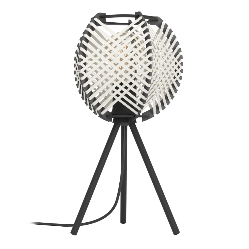 Eglo - Lampada da tavolo 1xE27/40W/230V bianco/nero