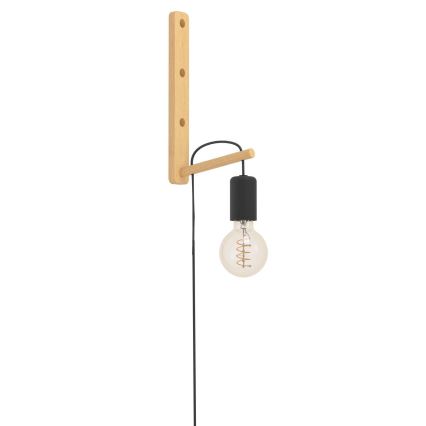 Eglo - Applique 1xE27/10W/230V gomma fig marrone/nero