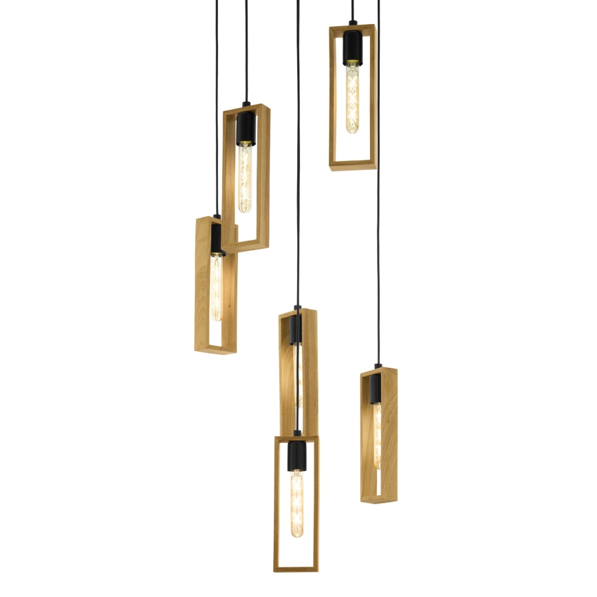 Eglo - Lampadario a sospensione con filo 6xE27/60W/230V - FSC certificato