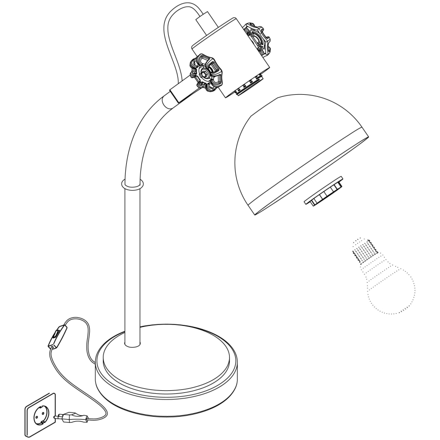 Eglo - Lampada da tavolo 1xE27/28W/230V - FSC certificato