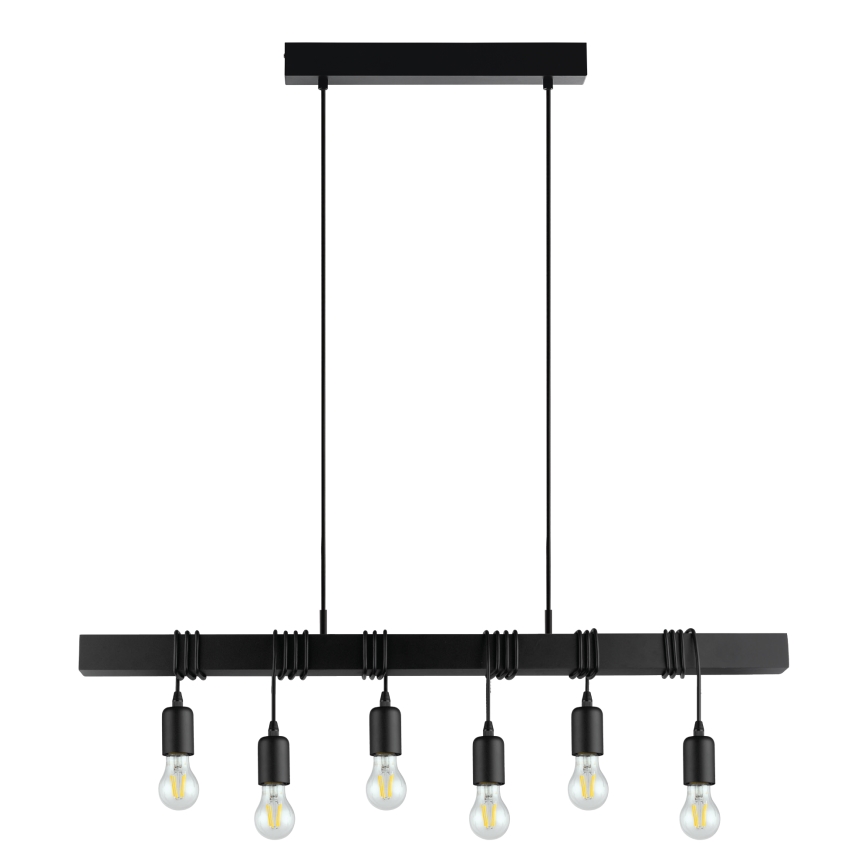 Eglo - Lampadario a sospensione con filo TOWNSHEND 6xE27/60W/230V - FSC certificato