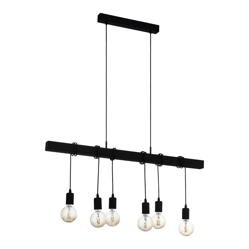 Eglo - Lampadario a sospensione con cavo TOWNSHEND 6xE27/60W/230V