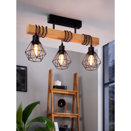 Eglo - Lampadario a plafone TOWNSHEND 3xE27/60W/230V
